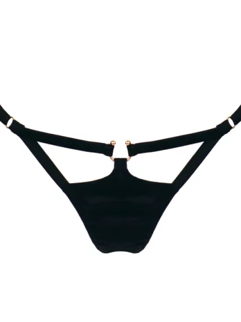 Clea Ouvert Strap Thong Jet